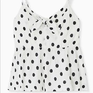 torrid polka dot top